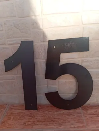 Número Fachada 15 Negro.