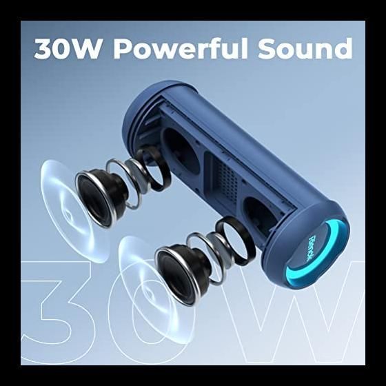 RIENOK Altavoz Bluetooth 5.3 Azul Altavoz