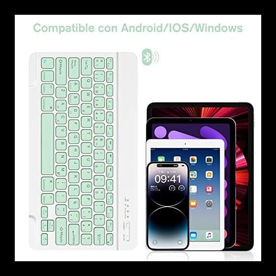 Teclado Bluetooth Español, Light Teclado