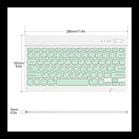 Teclado Bluetooth Español, Light Teclado