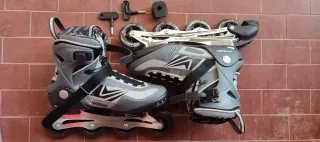 Pattini in linea grigi e neri Taglia 44