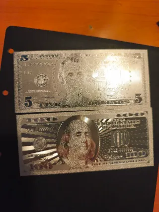 Billetes chapados en Plata 999