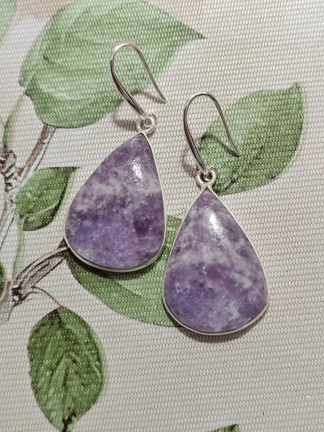 Pendientes Amatista Genuina 925