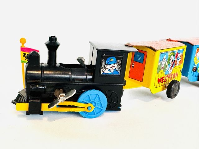 Tren vintage de hojalata Zig-Zag