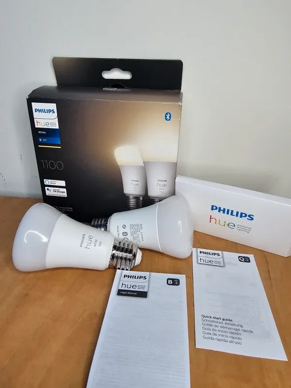 2 Bombillas Philips Hue White E27 1100lm