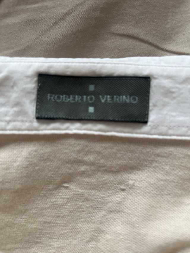 Polo mujer Roberto Verino beige y rosa