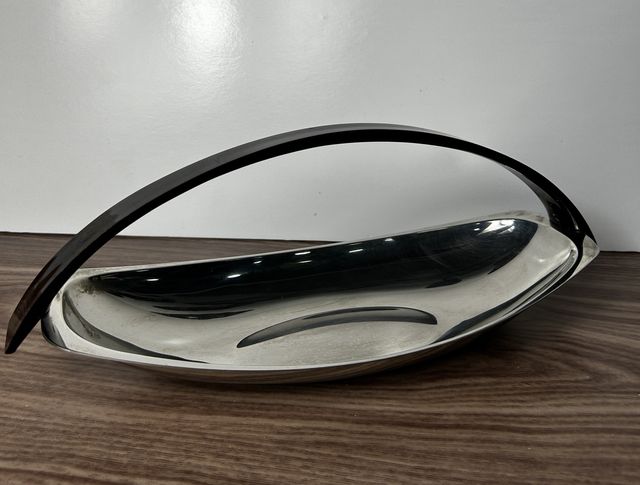 Bandeja vintage ovalada acero inoxidable
