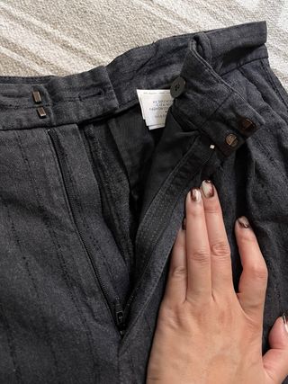 Pantalón Massimo Dutti Gris Rayas