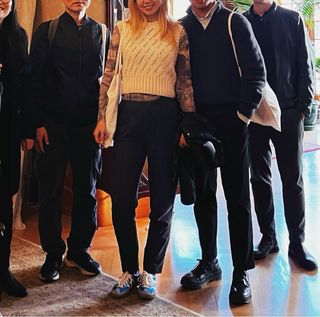 Pantalón Massimo Dutti Gris Rayas