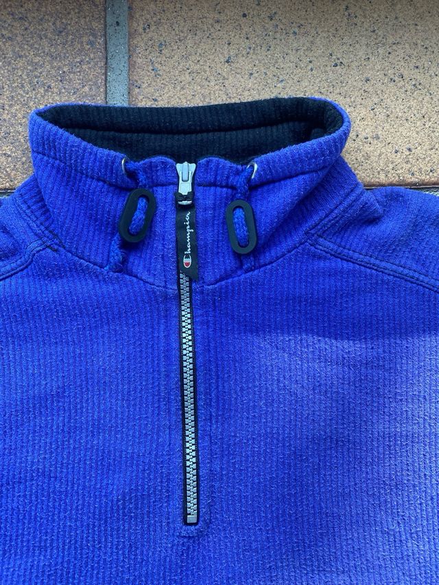 Sudadera Champion Media Cremallera Azul