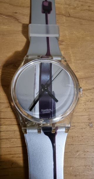 Reloj Swatch Gent Vintage Morado/Plateado