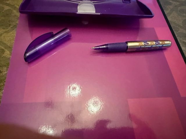 Bolígrafo Inoxcrom Morado Hojas