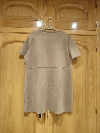Vestido beige de ante