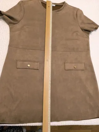 Vestido beige de ante