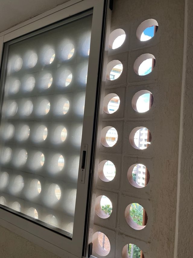 Ventana corredera aluminio blanco con carril