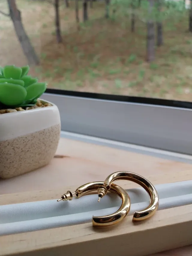 Brincos Dourados Argolas