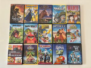 Lote 15 Películas DVD Animadas Familiares