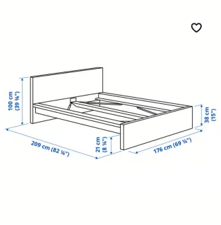 Letto matrimoniale IKEA MALM in legno marrone
