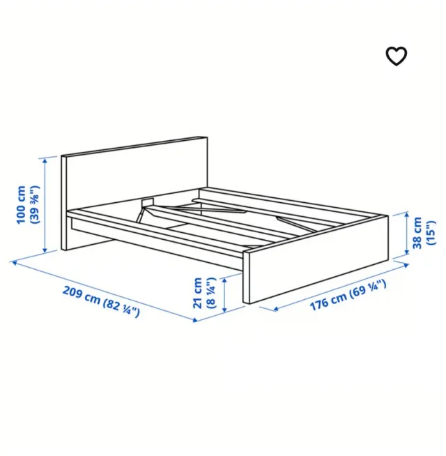 Letto matrimoniale IKEA MALM in legno marrone