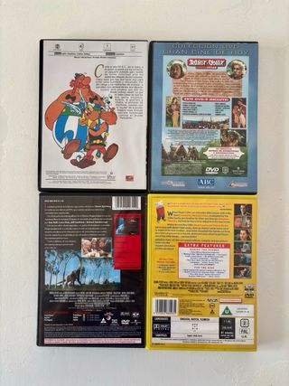 Lote 4 Películas DVD: Asterix, Jurassic Park