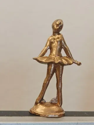 Figurina ballerina in metallo