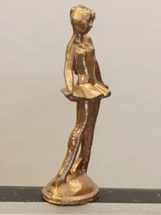 Figurina ballerina in metallo