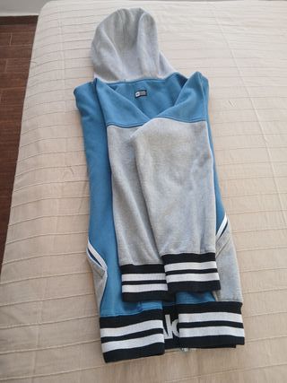 Sudadera AG Azul/Gris con 3 bolsillos