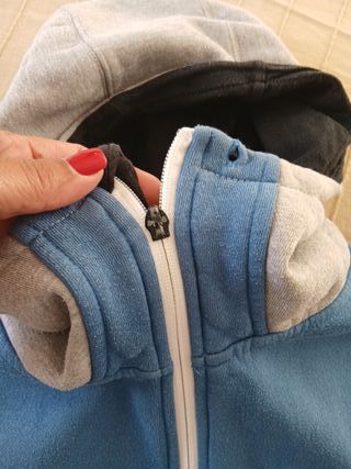 Sudadera AG Azul/Gris con 3 bolsillos