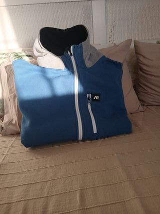 Sudadera AG Azul/Gris con 3 bolsillos