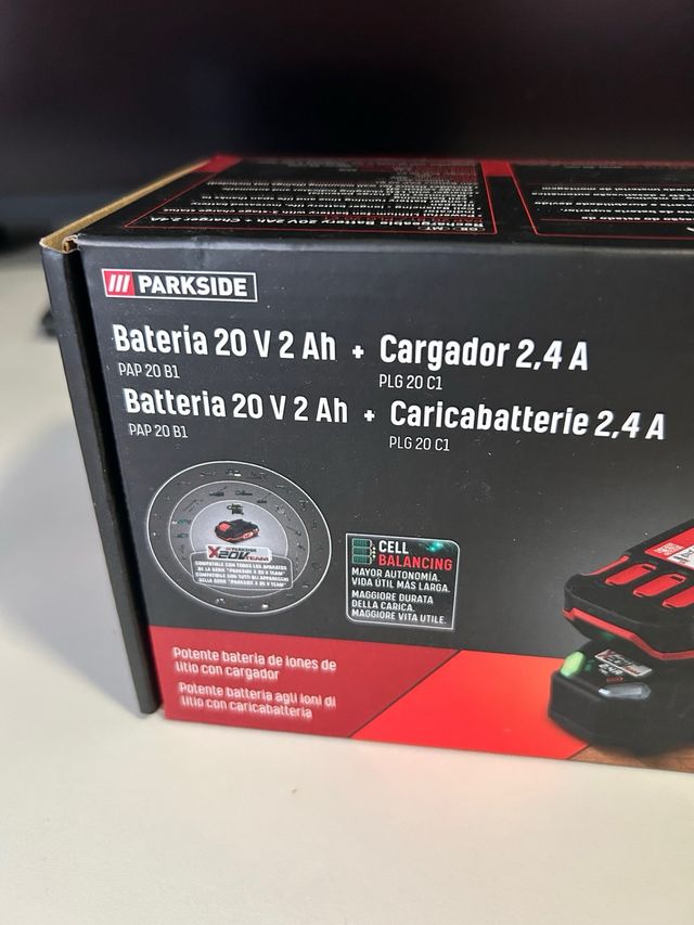 Batteria Parkside 20V 2Ah + caricabatterie 2.4A