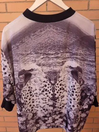 Blusa Zara manga ranglan Talla M
