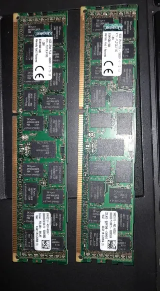 2x Kingston DDR3 16GB PC3-10600R RAM PARA SERVIDOR