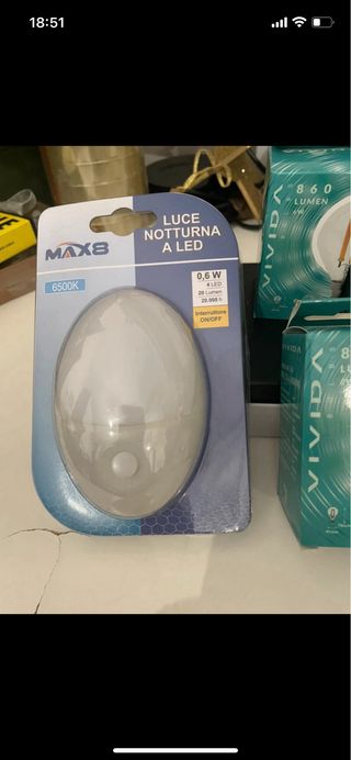 Lampada Notturna LED + 4 Lampadine VIVID