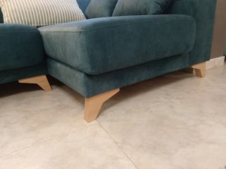 Sofá Chaise Longue Microfibra Verde