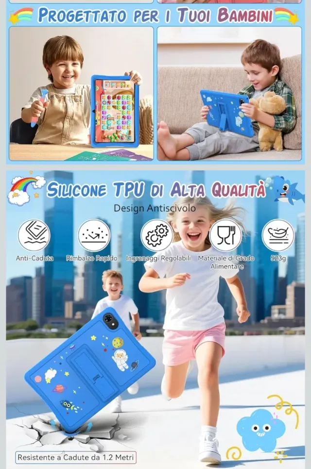 nuovo Tablet 10 Pollici android 15  4x2ghz +cover 