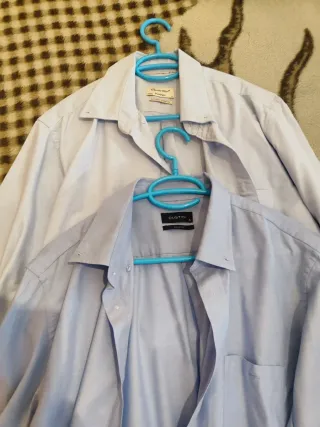 Camisas Oxford Hombre Azul y Blanco