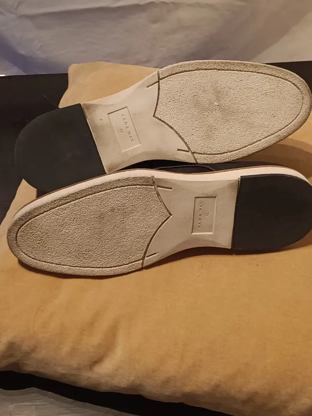 Zapatos Zara ante azul talla 42