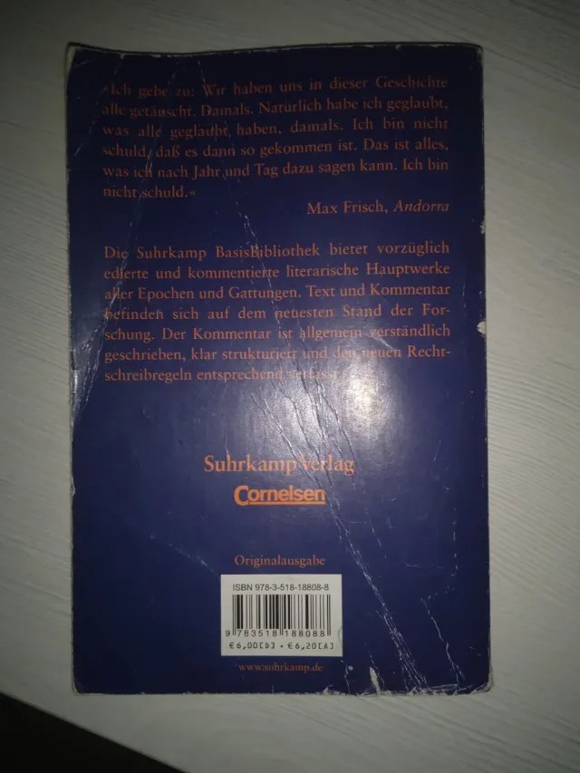 Suhrkamp BasisBibliothek (SBB), Nr.8, Andorra