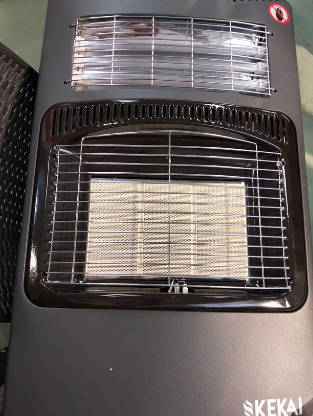 Estufa Híbrida Luz-Gas Plegable Kekai Hybrid New Slim 42x33x73 cm Estufa Gas 4200 W | Estufa Eléctrica 1260 W | 3 Niveles de Calor