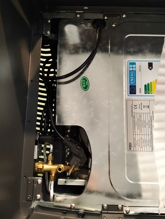 Estufa Híbrida Luz-Gas Plegable Kekai Hybrid New Slim 42x33x73 cm Estufa Gas 4200 W | Estufa Eléctrica 1260 W | 3 Niveles de Calor