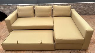 Sofá cama chaiselongue beige