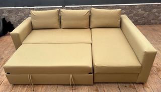 Sofá cama chaiselongue beige