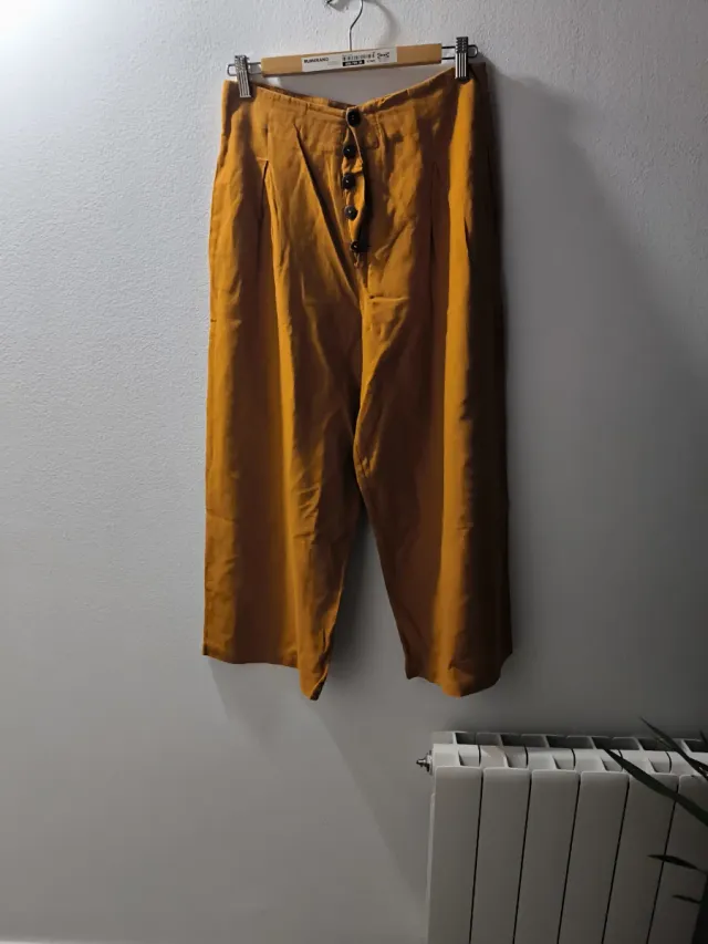 Pantalón ancho naranja 3/4