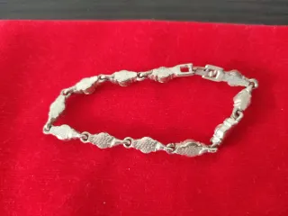 Pulsera plateada con circonitas