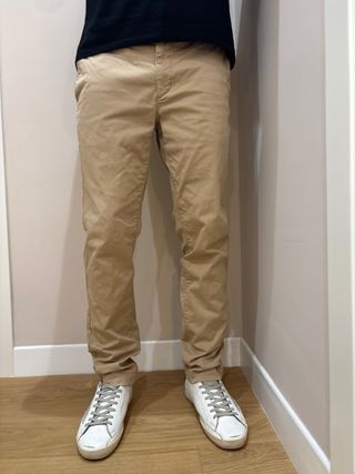Pantaloni beige Lacoste vintage