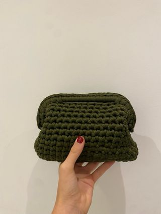 Borsa a mano verde militare 19 cm