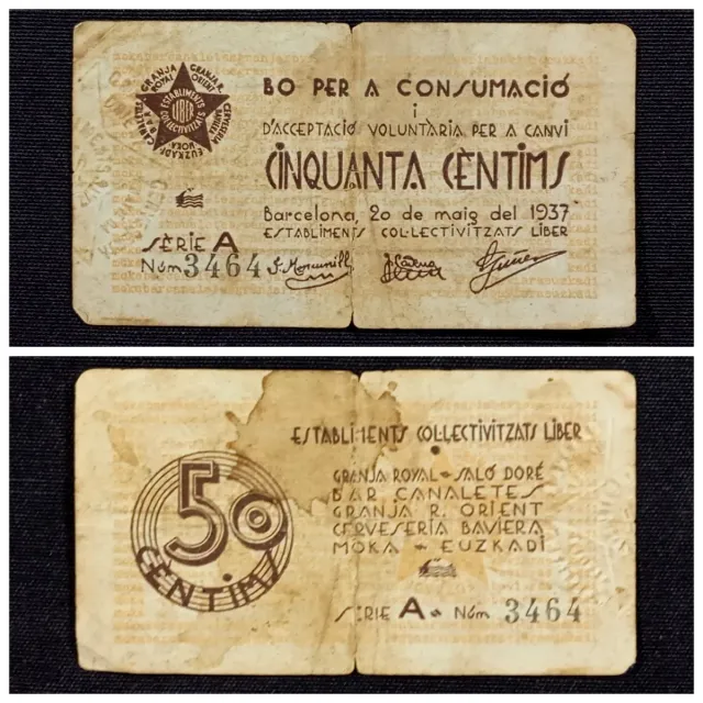 Liber. Barcelona, 1937. 50 cèntims