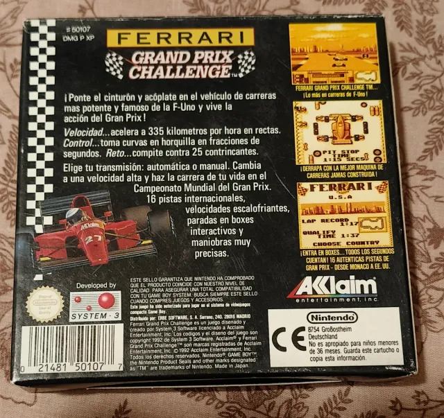 Ferrari Grand Prix Challenge Game Boy