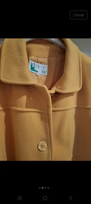Cappotto donna giallo vintage