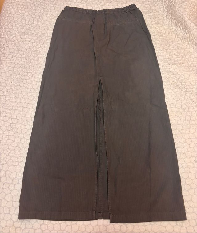 Falda larga Zara gris